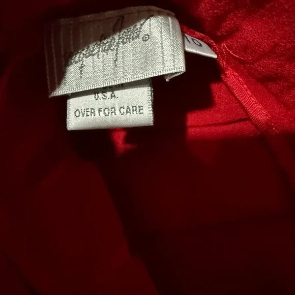 Vintage Red Pleated Wool Mini / Midi Skirt by Jacqueline Ferrar Size 10 - Picture 4 of 4